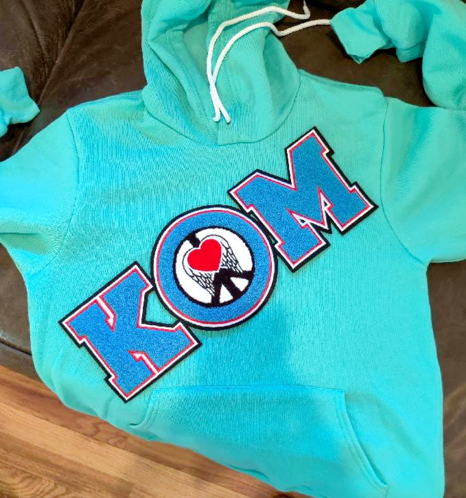 TEAL HOODIE w/ KOM PATCH